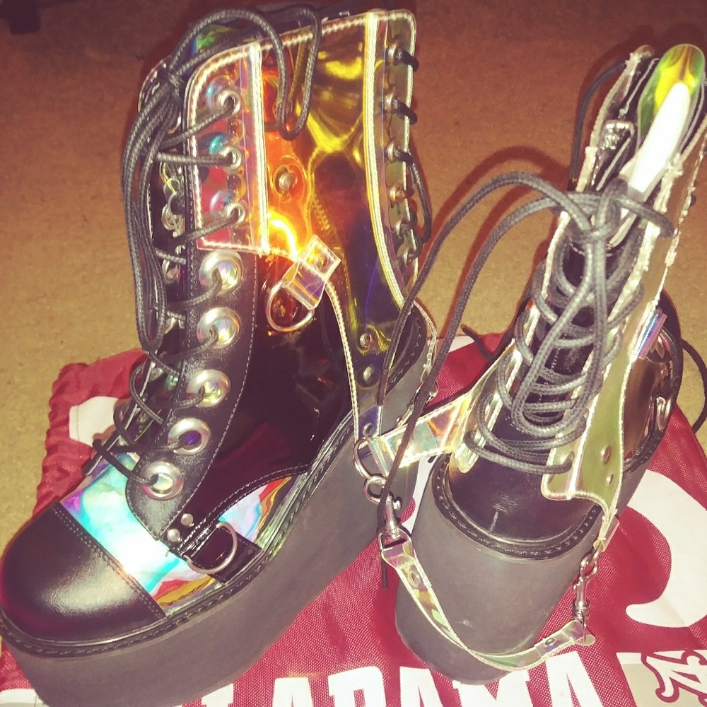 Demonia Black Hole Platform Boots